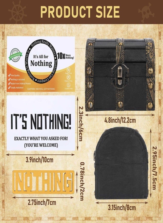 JULEASEL The Gift of Nothing - White Elephant Gifts for Men Who Want Nothing, Pirate Chest with 10 Golden Nothing, Funny Holiday Birthday Christmas Gag Gifts for Women Men - Image 4